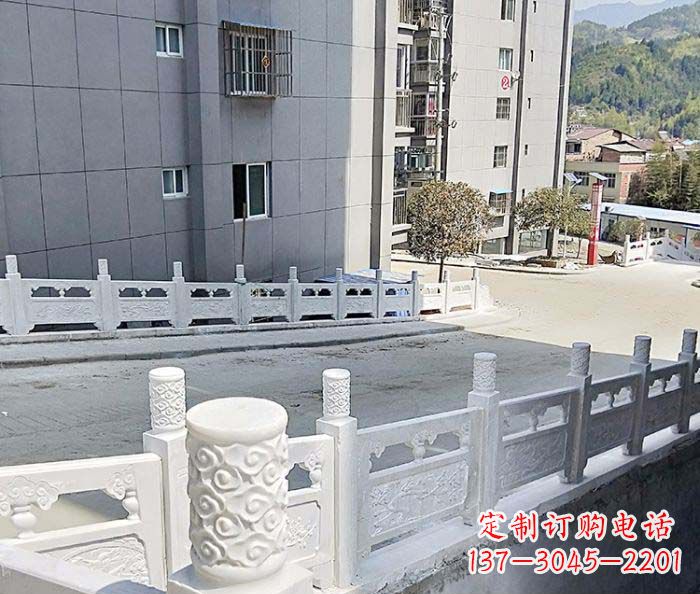 河源小区景观汉白玉石雕栏板