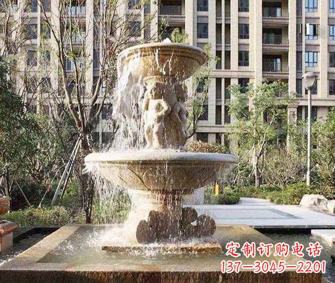 河源小区景观欧式喷泉石雕 (3)