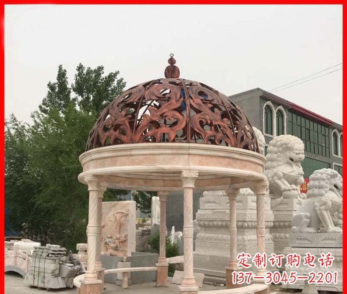河源小区欧式圆顶凉亭石雕_1