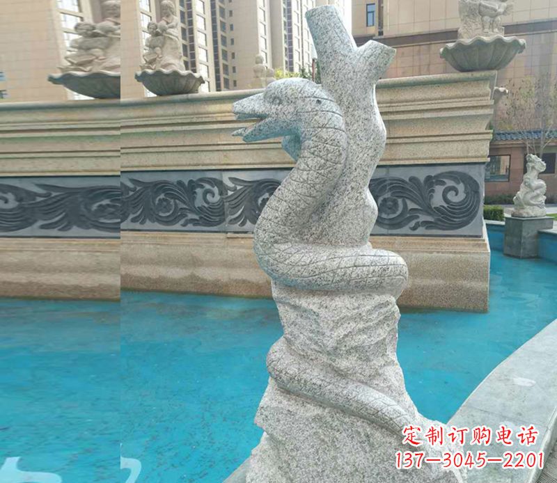 河源小区十二生肖雕塑动物石雕