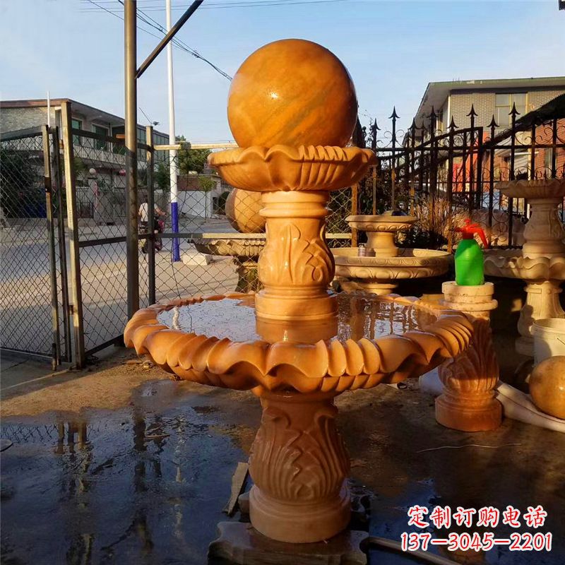 河源小区石雕喷泉塔