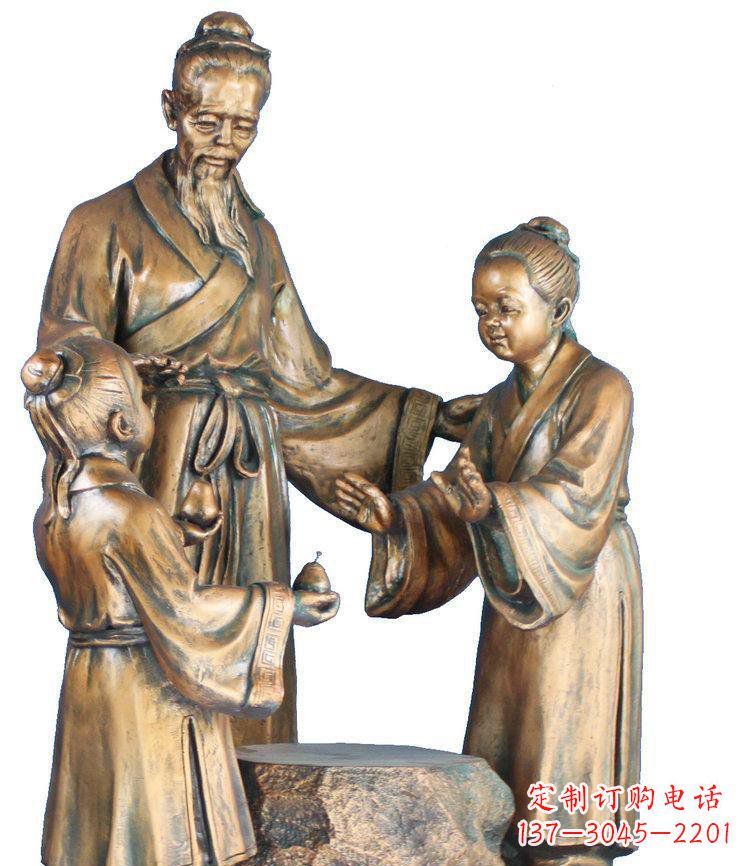 河源校园孔融让梨景观铜雕