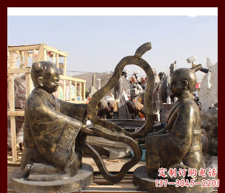 河源校园孔融让梨铜雕