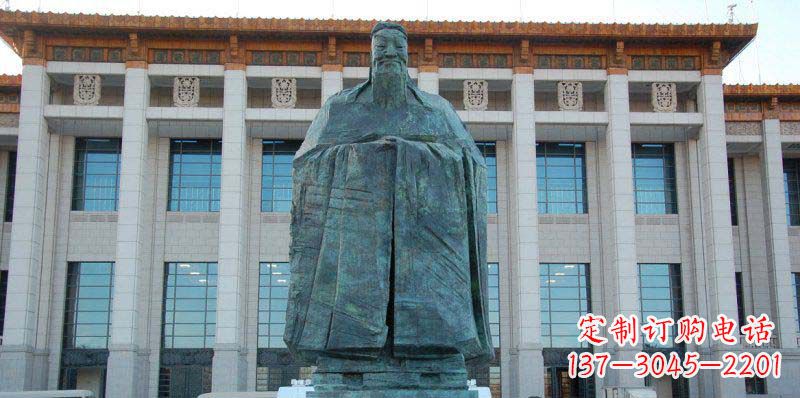 河源校园孔子景观铜雕