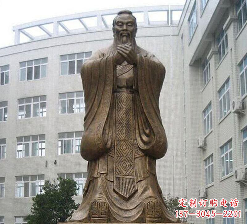 河源校园孔子铜雕222