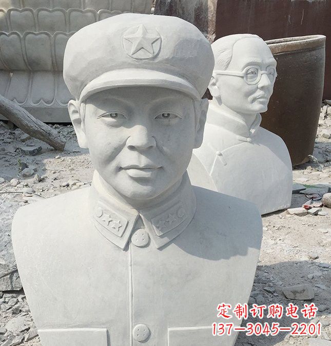 河源校园雷锋头像石雕