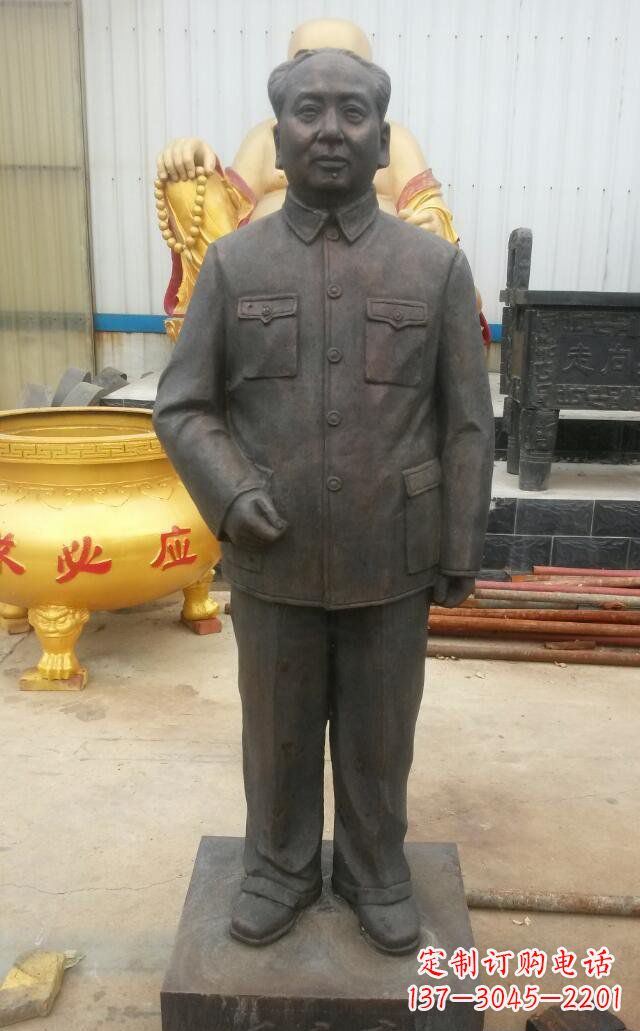 河源校园毛主席伟人铜雕