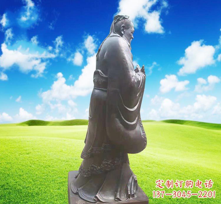 河源校园名人孔子行教像铜雕