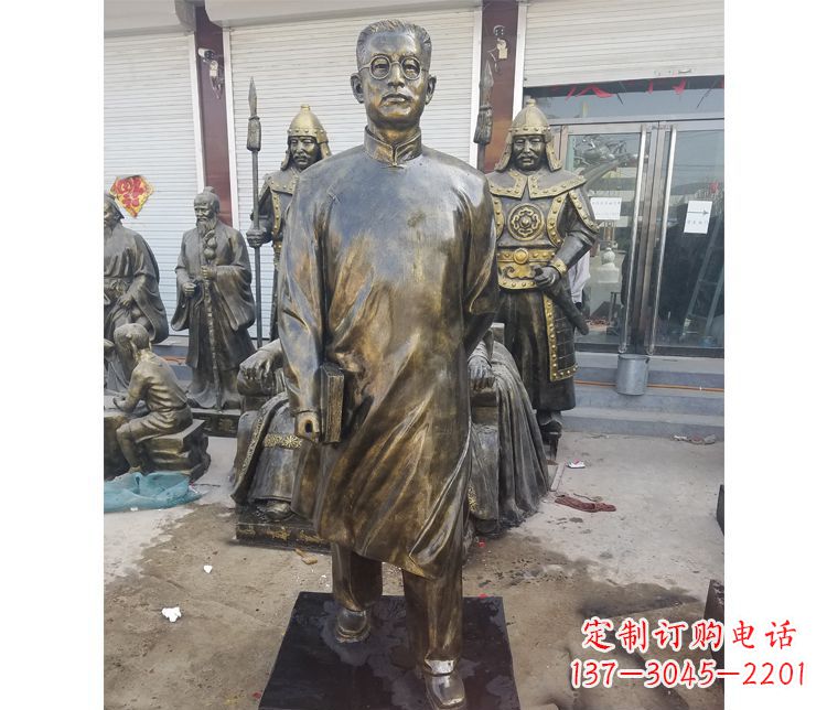 河源校园名人立式陶行知铜雕