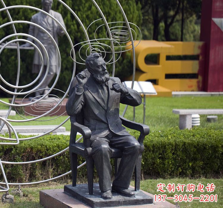 河源校园名人诺贝尔铜雕