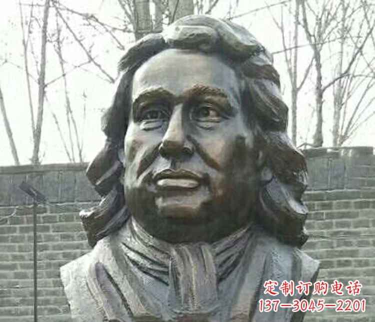 河源校园牛顿胸像铜雕