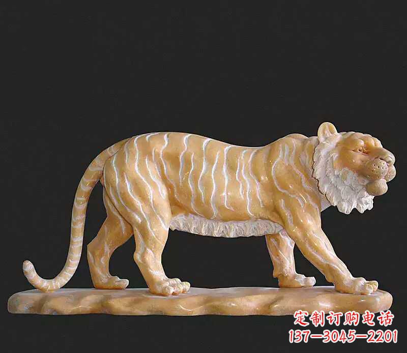 河源行走老虎石雕动物雕塑