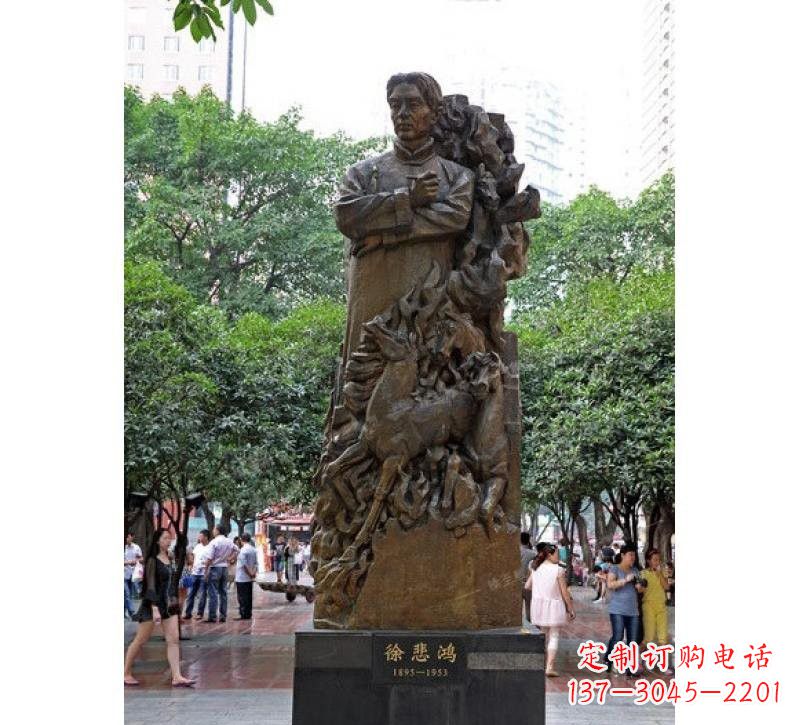 河源徐悲鸿铜雕