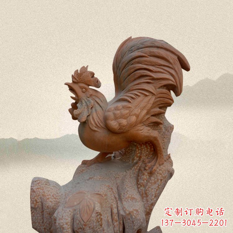 河源酉鸡景观石雕