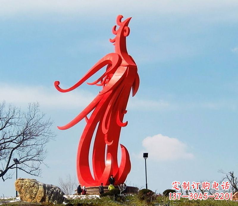 河源园林不锈钢凤凰雕塑