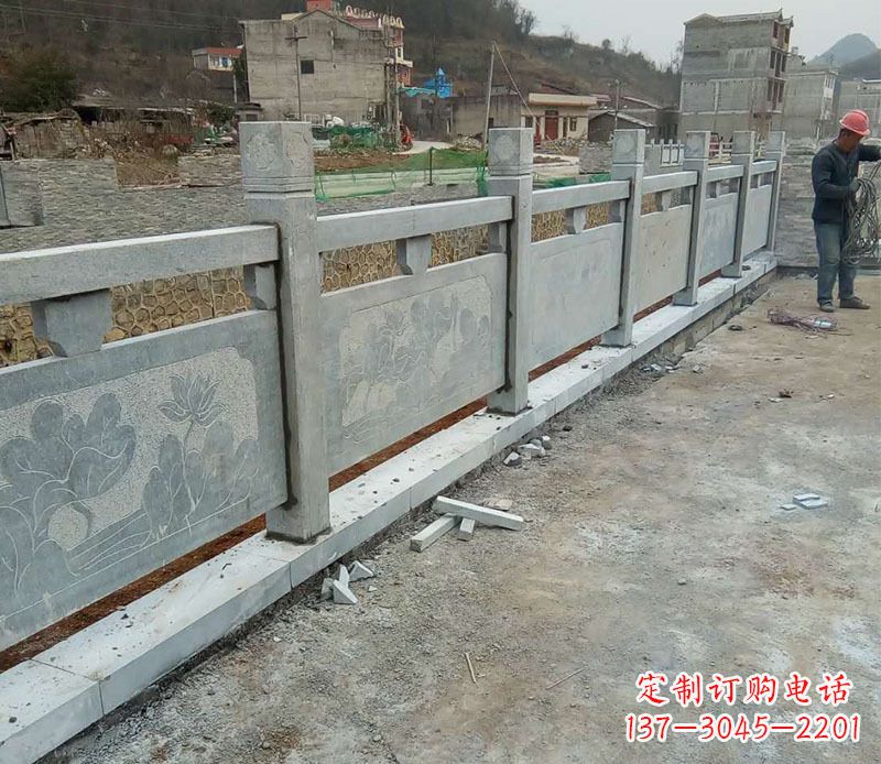 河源园林仿古石栏板景观石雕 (5)