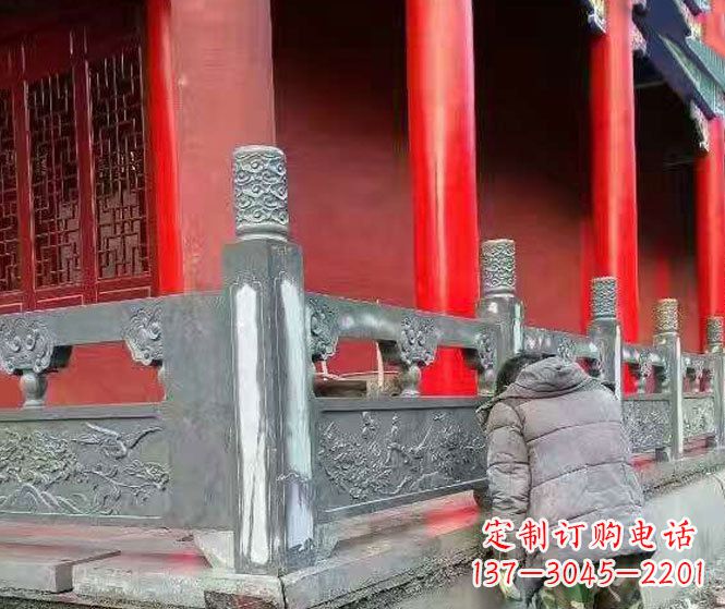 河源园林仿古石栏板景观石雕 (9)