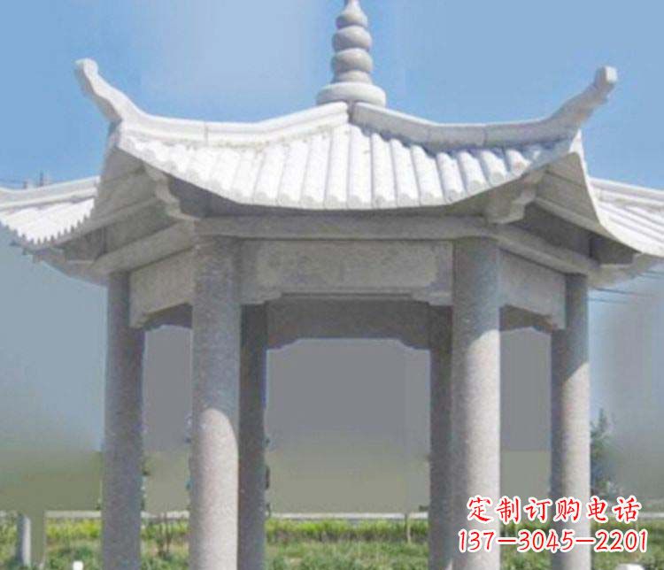 河源园林仿古石凉亭景观石雕