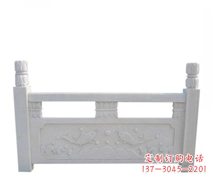 河源园林汉白玉石浮雕栏板