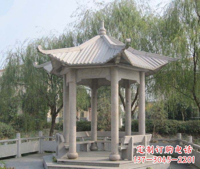 河源园林景观大理石凉亭石雕