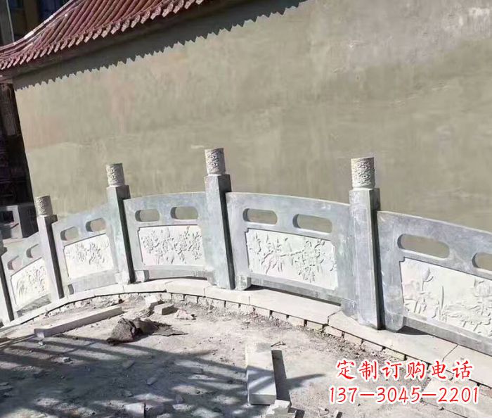 河源园林景观大理石桥栏板石雕 (5)