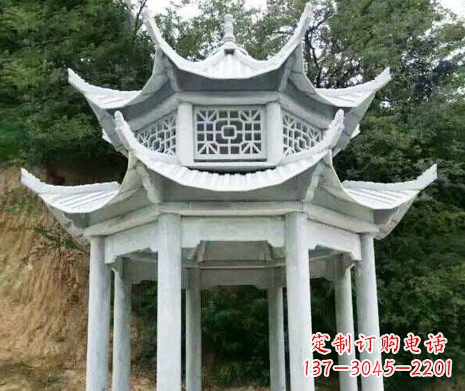 河源园林景观多层凉亭石雕