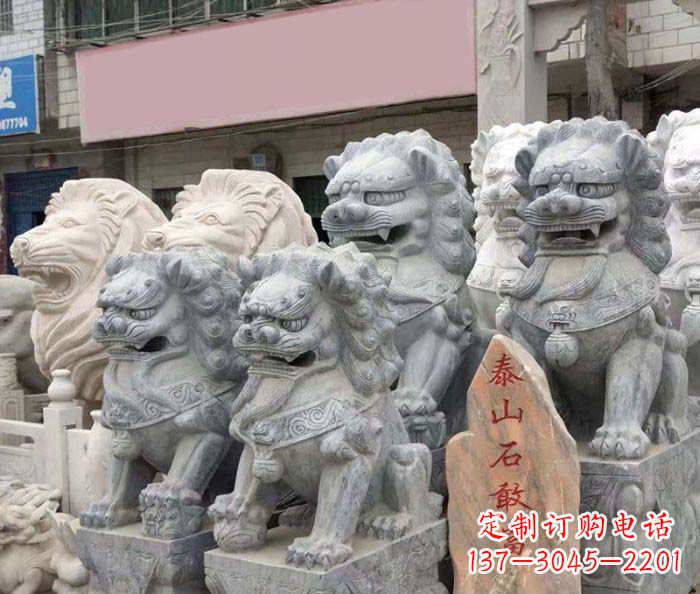 河源园林景观仿古狮子石雕