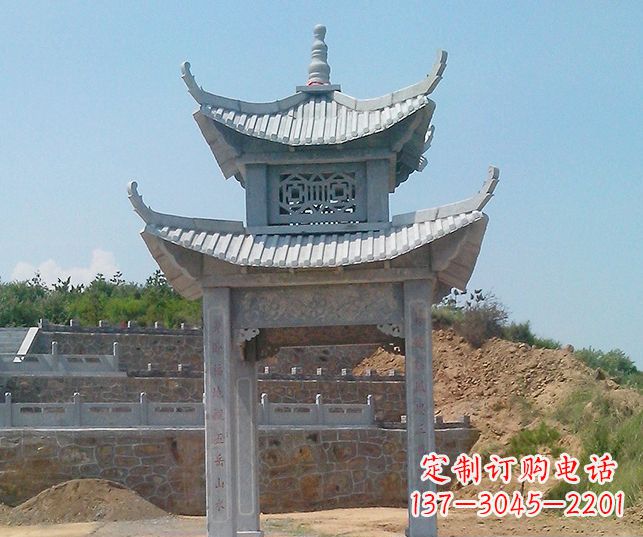 河源园林景观仿古石雕凉亭