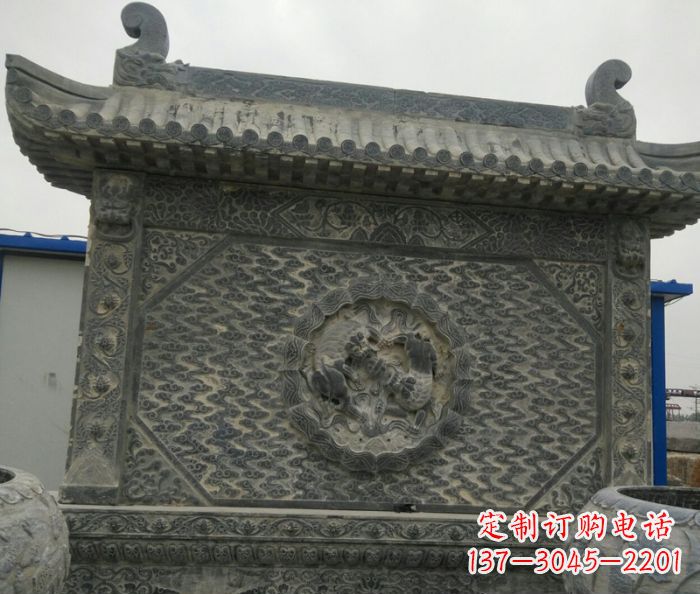 河源园林景观仿古石雕影壁