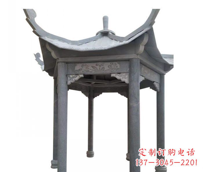 河源园林景观仿古石雕凉亭 (3)