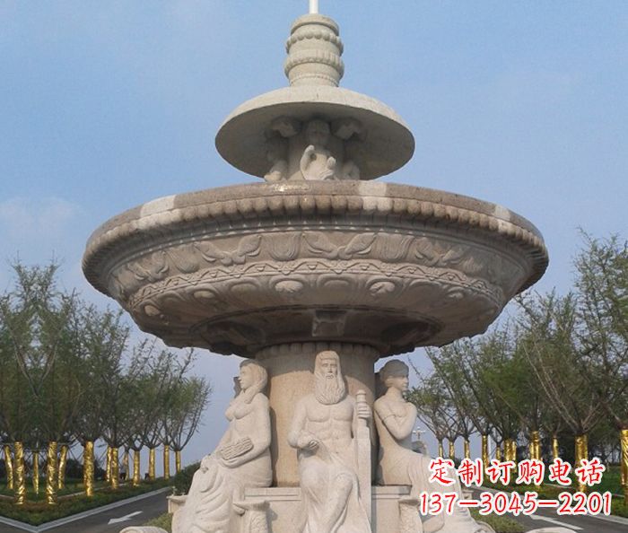 河源园林景观西方人物喷泉石雕 (2)
