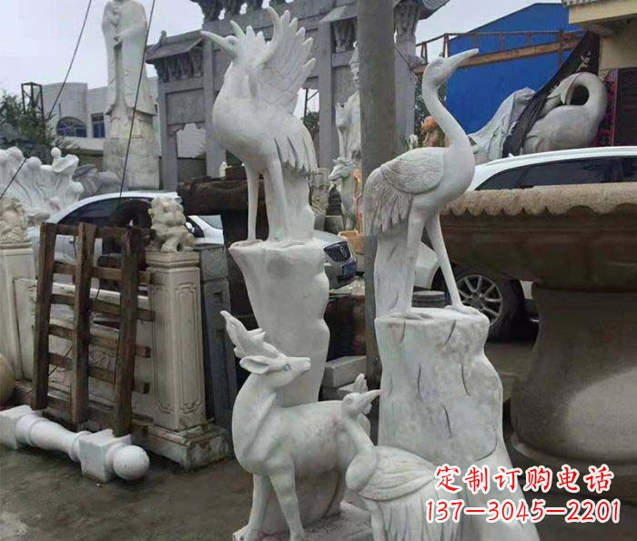 河源园林景观仙鹤石雕