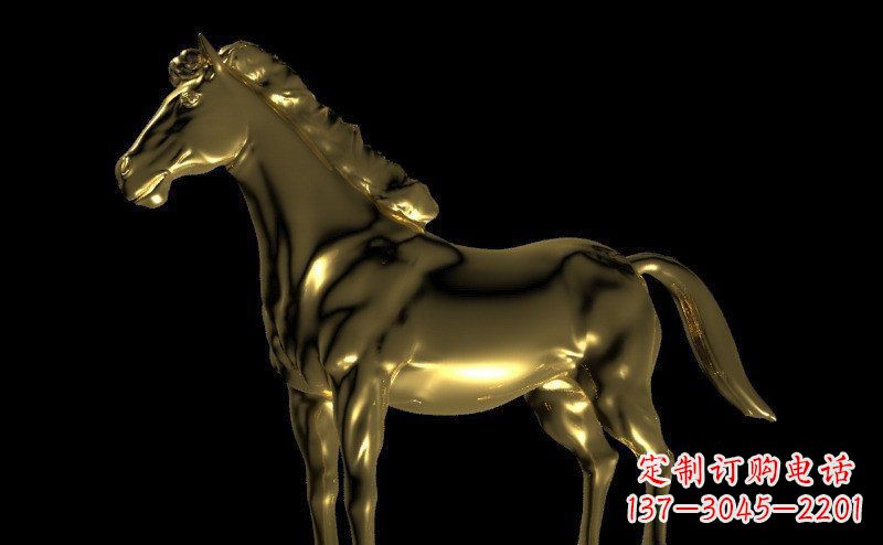 河源园林马动物景观铜雕