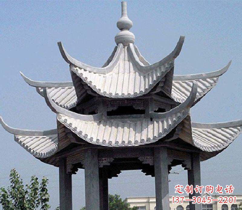 河源园林双层石凉亭景观石雕