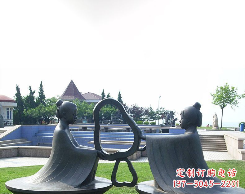 河源园林铸铜孔融让梨雕塑
