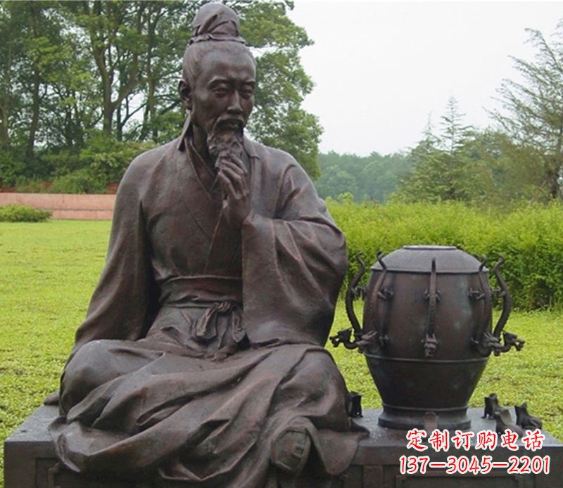 河源张衡科学家铜雕