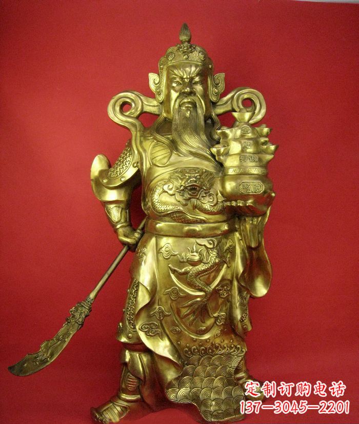 河源招财关公铜雕