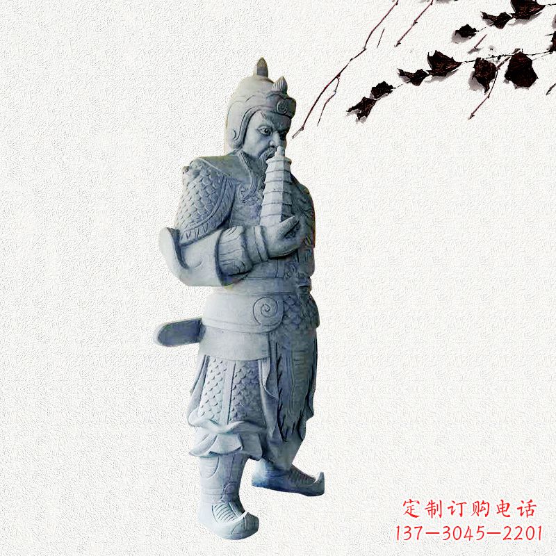 河源中国古代神话中的托塔天王石雕塑