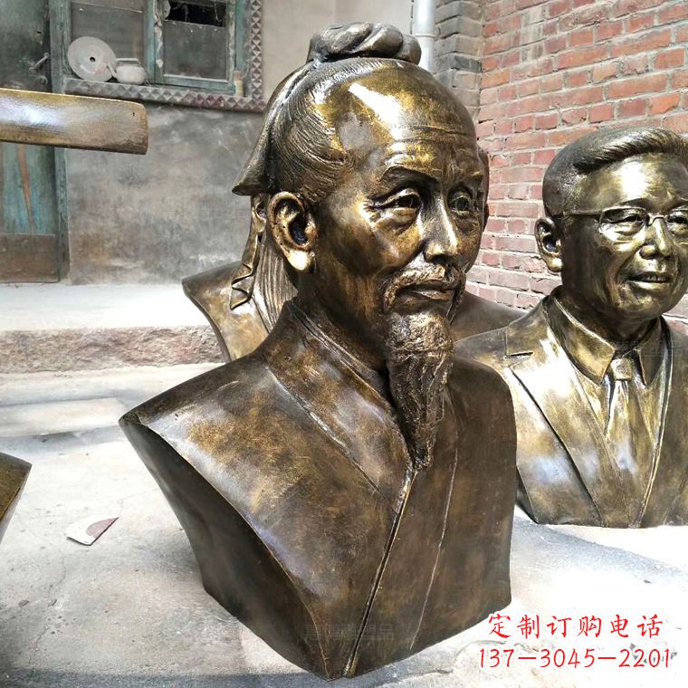 河源中国古代著名数学家祖冲之铸铜胸像雕塑