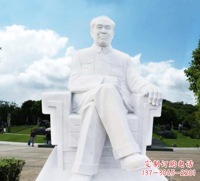 河源朱德坐式伟人石雕