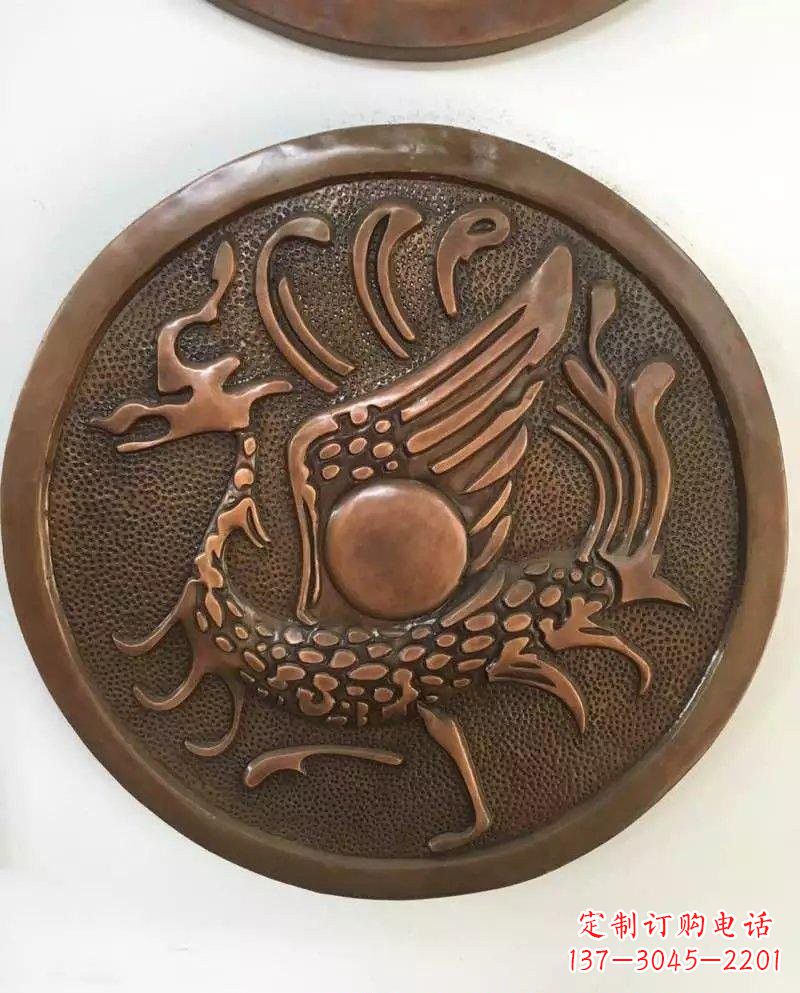 河源朱雀铜浮雕