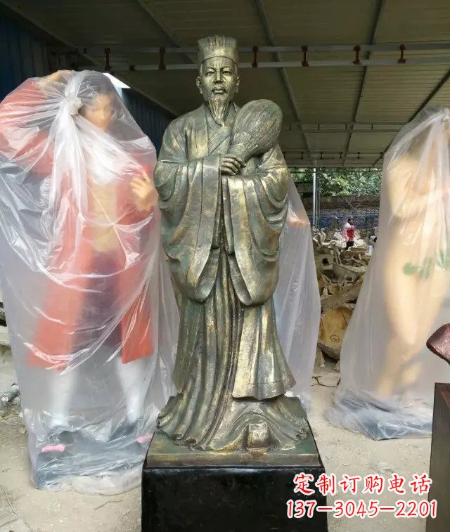河源诸葛亮古代人物铜雕