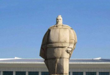 河源魏武帝曹操雕塑-城市名人中国古代人物石雕塑像
