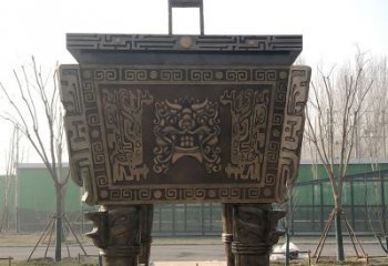 河源园林广场大型铜方鼎铸铜司母戊鼎景观雕塑