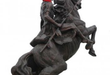 河源战士与马 铸铜雕塑