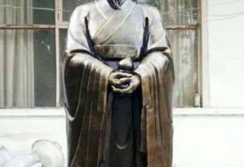 河源中国古代名医扁鹊铸铜雕像半身像