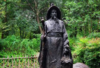 河源中国古代著名文学家东晋田园诗人陶渊明铜雕塑像