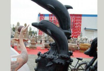 河源中国黑海豚石雕