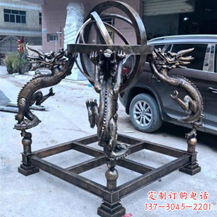 河源铸铜浑天仪景观雕塑摆件