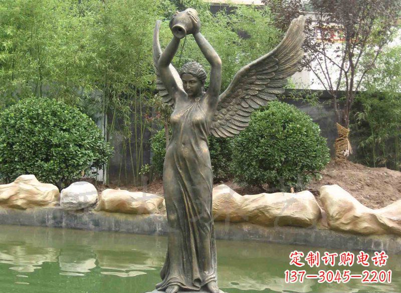 河源铸铜欧式人物喷泉雕塑